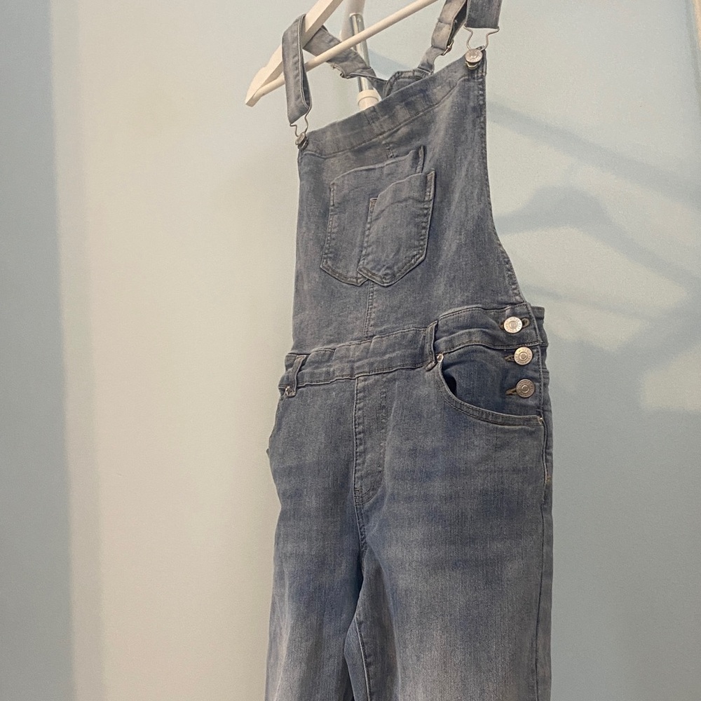 Denim Overalls with Pockets - Picture 4 of 11